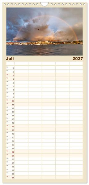 Produktbild: Familienplaner 2027 - Zwischen See und Himmel - Waren (M&uuml;ritz) im Wandel der Jahreszeiten mit 5 Spalten (Wandkalender, 21 x 45 cm) CALVENDO