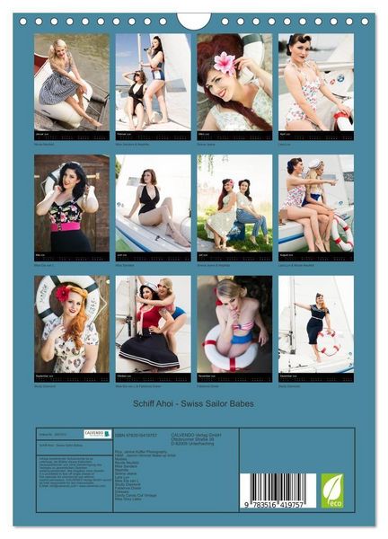 Produktbild: Schiff Ahoi - Swiss Sailor Babes (Wandkalender 2026 DIN A4 hoch), CALVENDO Monatskalender