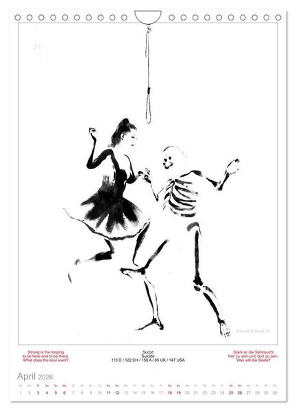 Produktbild: TOTENTANZ HERRENWAHL Haiku Zenga Photo DANCE OF DEATH MEN'S CHOICE (Wandkalender 2026 DIN A4 hoch), CALVENDO Monatskalender