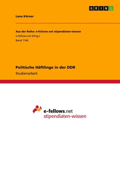 Produktbild: Politische H&auml;ftlinge in der DDR