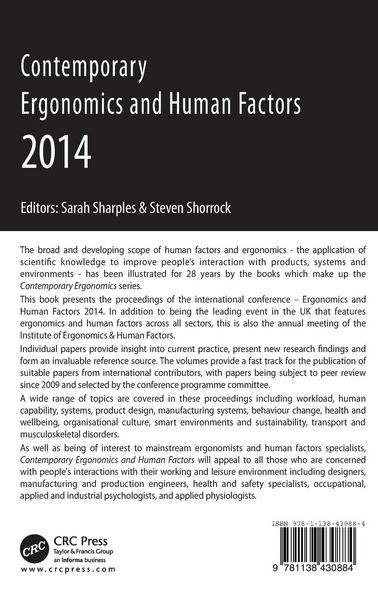 Produktbild: Contemporary Ergonomics and Human Factors 2014