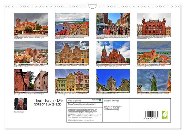 Produktbild: Thorn Torun - Die gotische Altstadt (Wandkalender 2026 DIN A3 quer), CALVENDO Monatskalender