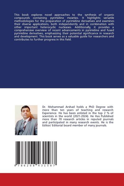 Produktbild: Synthesis, Characterization and Applications of Pyrimidine Derivatives