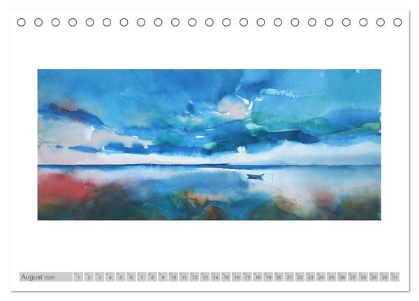 Produktbild: Faszinierende Weite. R&uuml;gen-Landschaft im Aquarell (Tischkalender 2026 DIN A5 quer), CALVENDO Monatskalender