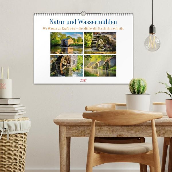 Produktbild: Natur und Wasserm&uuml;hlen (Wandkalender 2027 DIN A3 quer), CALVENDO Monatskalender