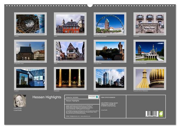 Produktbild: Hessen Highlights (Wandkalender 2026 DIN A2 quer), CALVENDO Monatskalender