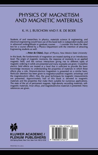 Produktbild: Physics of Magnetism and Magnetic Materials