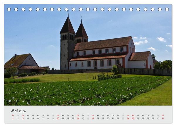 Produktbild: Insel Reichenau - Klosterinsel im Bodensee (Tischkalender 2026 DIN A5 quer), CALVENDO Monatskalender