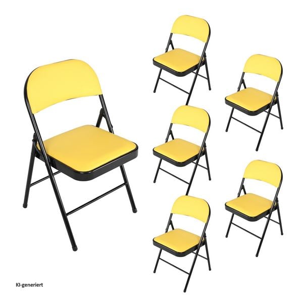Produktbild: HTI-Living Klappst&uuml;hle 6er Set Wedigo Gelb Klappst&uuml;hle 6er Set Wedigo Gelb