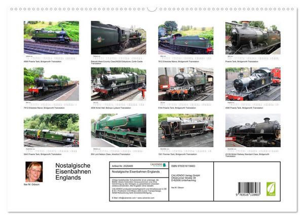 Produktbild: Nostalgische Eisenbahnen Englands (hochwertiger Premium Wandkalender 2026 DIN A2 quer), Kunstdruck in Hochglanz
