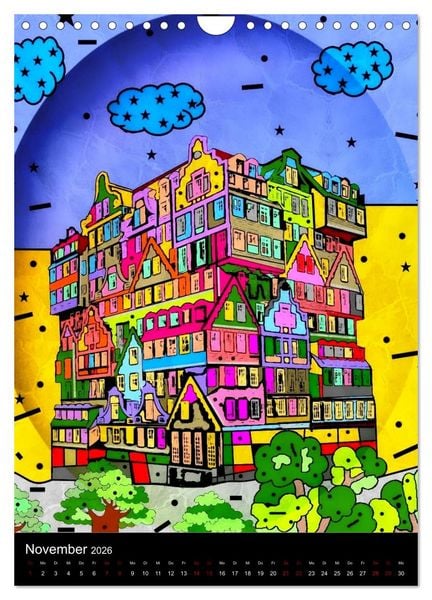 Produktbild: Die verr&uuml;ckte Welt der Popart von Nico Bielow (Wandkalender 2026 DIN A4 hoch), CALVENDO Monatskalender