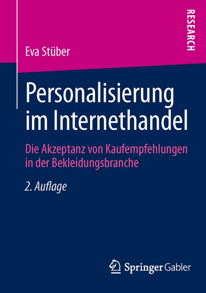 Personalisierung im Internethandel, Taschenbuch von Eva Stüber, Betriebswirtschaftlicher Verlag Gabler, 9783834945587