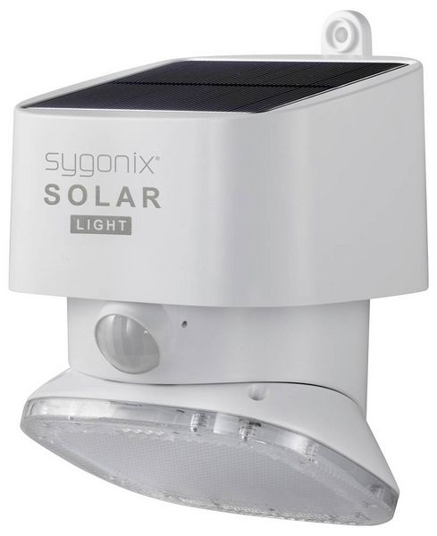 Produktbild: Sygonix SY-4673534 Solar-Au&szlig;enwandleuchte mit Bewegungsmelder LED LED fest eingebaut 20 W Wei&szlig;