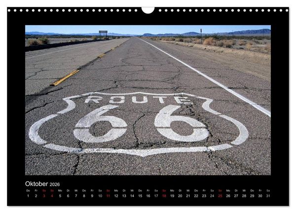 Produktbild: Get Your Kicks on Route 66 (Wandkalender 2026 DIN A3 quer), CALVENDO Monatskalender