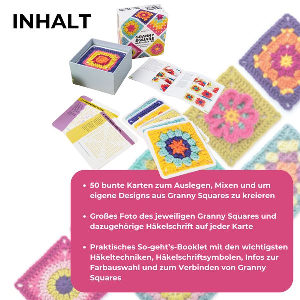 Produktbild: Granny Square H&auml;kel-Karten (Deutsche Ausgabe)