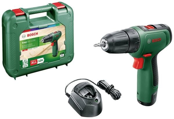 Bosch Home and Garden EasyDrill 1200 2-Gang-Akku-Bohrschrauber 12 V inkl. Akku, inkl. Ladegerät, inkl. Koffer