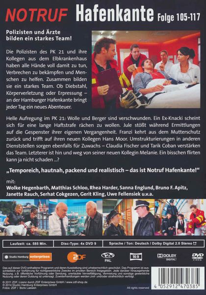 Produktbild: Notruf Hafenkante 9 - Folgen 105-117 [4 DVDs]