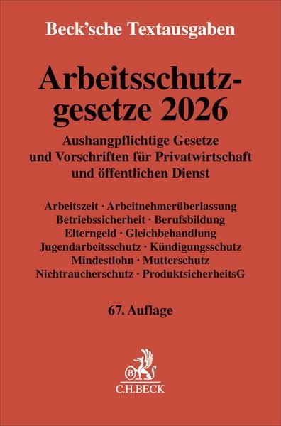 Produktbild: Arbeitsschutzgesetze 2026