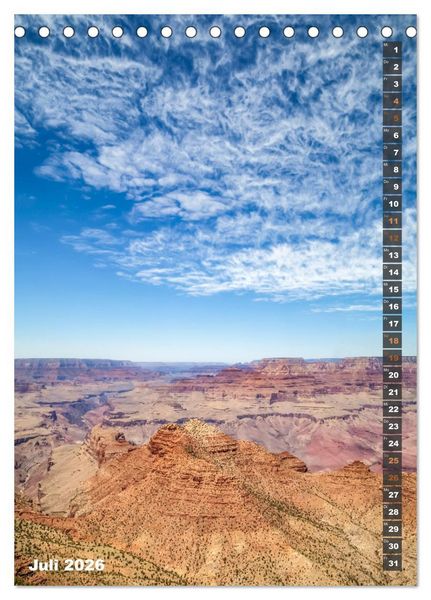 Produktbild: GRAND CANYON Imposante Aussichten (Tischkalender 2026 DIN A5 hoch), CALVENDO Monatskalender