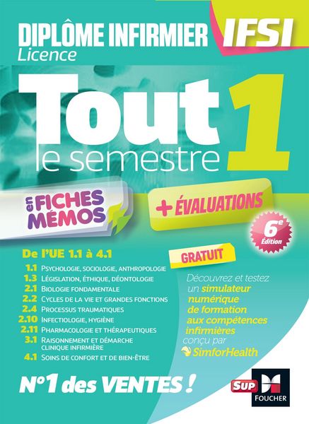 Produktbild: Tout le semestre 1 en fiches m&eacute;mos - DEI IFSI - 6e &eacute;dition - R&eacute;vision et entra&icirc;nement