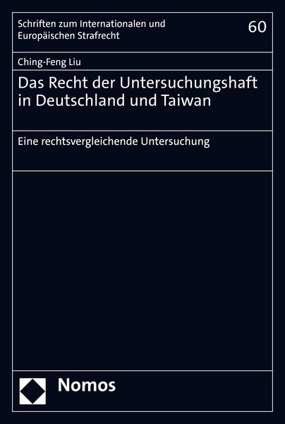 Produktbild: Das Recht der Untersuchungshaft in Deutschland und Taiwan