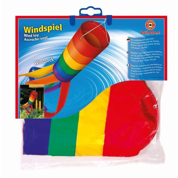 Produktbild: WINDSPIEL WINDSACK REGENBOGEN 100X1