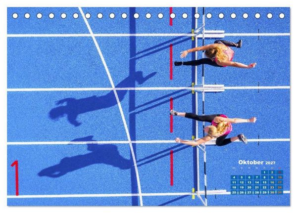 Produktbild: Faszination Leichtathletik: Schneller, h&ouml;her, weiter (Tischkalender 2027 DIN A5 quer), CALVENDO Monatskalender