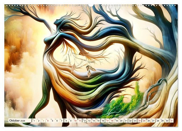 Produktbild: Lebendige Natur - Mystische Baumgeister (hochwertiger Premium Wandkalender 2026 DIN A2 quer), Kunstdruck in Hochglanz