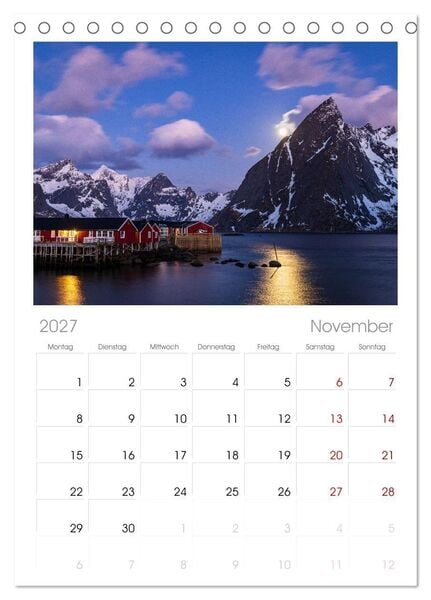 Produktbild: Tischplaner 2027 - Licht des Nordens - LOFOTEN (A5 Tischkalender zum Aufstellen) CALVENDO