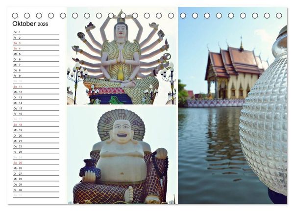 Produktbild: Das bunte Leben in Thailand (Tischkalender 2026 DIN A5 quer), CALVENDO Monatskalender