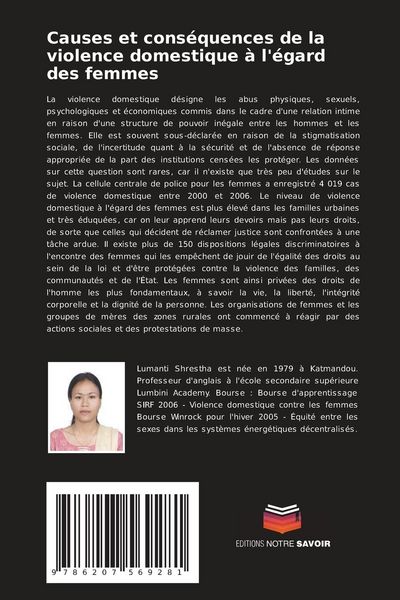 Produktbild: Causes et cons&eacute;quences de la violence domestique &agrave; l'&eacute;gard des femmes