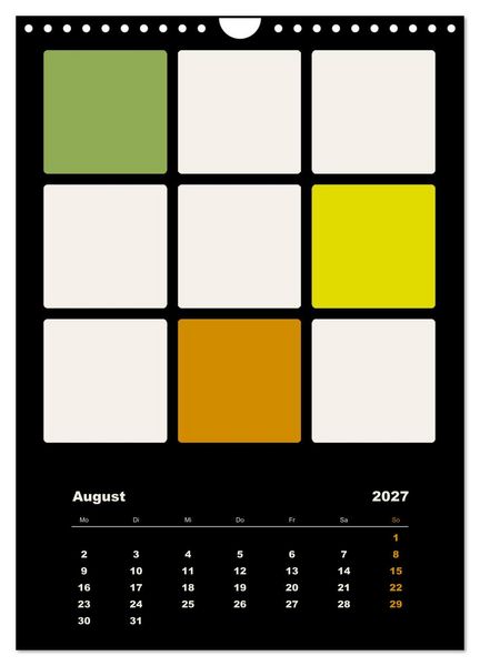 Produktbild: Fotokalender FARBFL&Auml;CHEN (Wandkalender 2027 DIN A4 hoch), CALVENDO Monatskalender