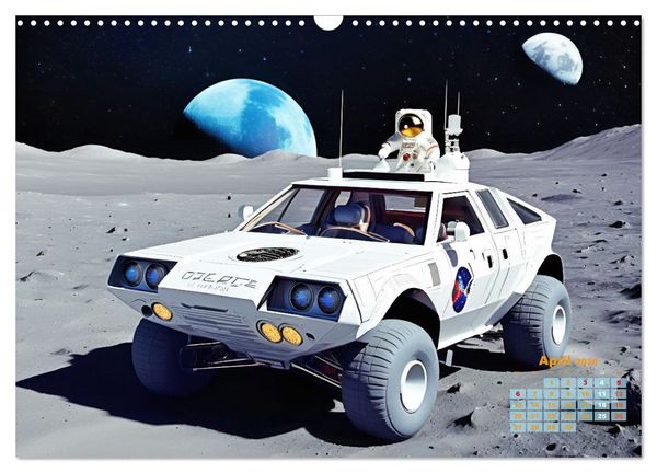 Produktbild: Im Weltall unterwegs - Verr&uuml;ckte Fahrzeuge im Universum (Wandkalender 2026 DIN A3 quer), CALVENDO Monatskalender