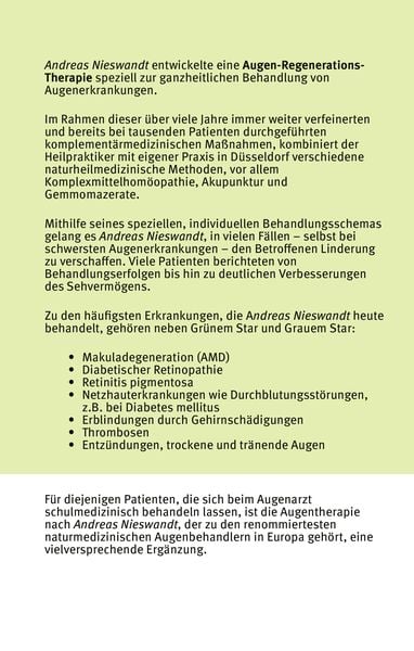 Produktbild: Grüner Star - Grauer Star - Trockenes Auge