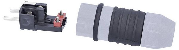 Produktbild: AS Schwabe 62301 Schutzkontaktstecker 230V Grau, Schwarz IP54