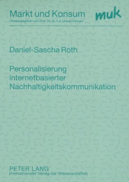 Produktbild: Personalisierung internetbasierter Nachhaltigkeitskommunikation