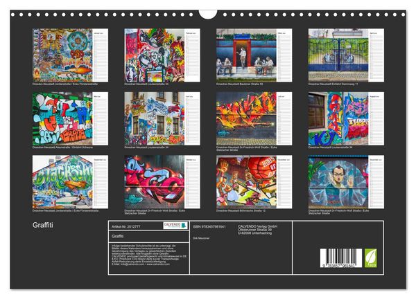Produktbild: Graffiti (Wandkalender 2026 DIN A3 quer), CALVENDO Monatskalender