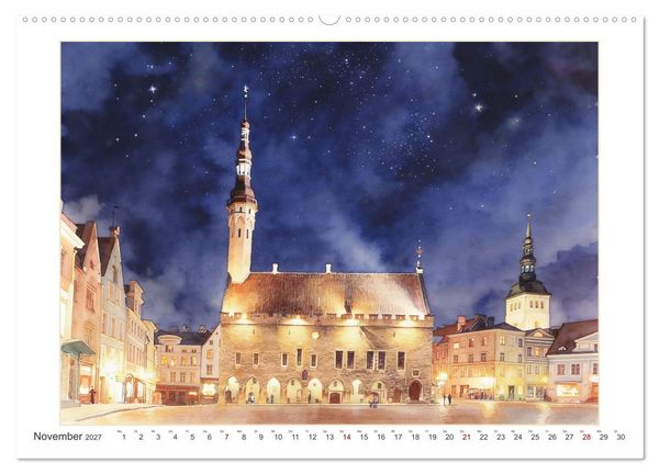 Produktbild: Hauptstadtreise durch's Baltikum (Wandkalender 2027 DIN A2 quer), CALVENDO Monatskalender
