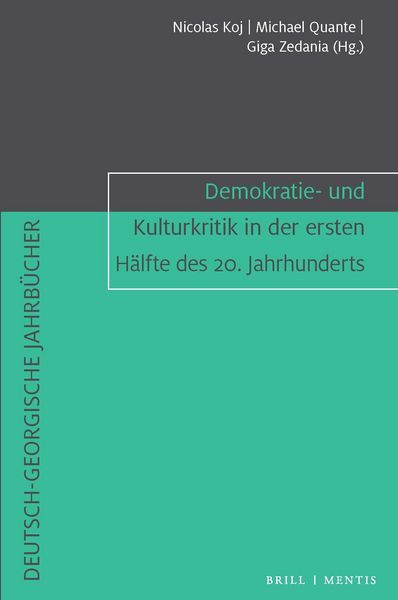 Produktbild: Demokratie- und Kulturkritik in der ersten H&auml;lfte des 20. Jahrhunderts