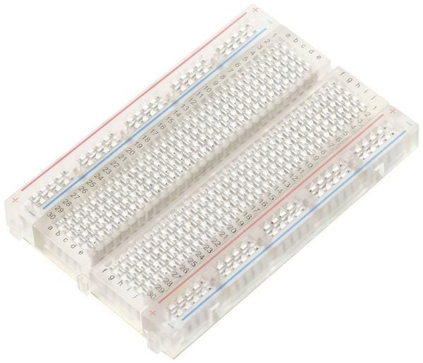 Produktbild: TRU COMPONENTS Steckplatine selbstklebend Transparent Polzahl Gesamt 400 (L x B) 82.5 mm x 54.6 mm 1 St.