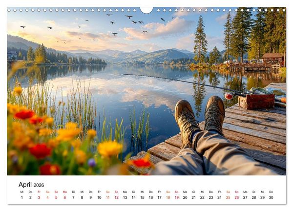 Produktbild: Angeln mit Herz und Haken (Wandkalender 2026 DIN A3 quer), CALVENDO Monatskalender