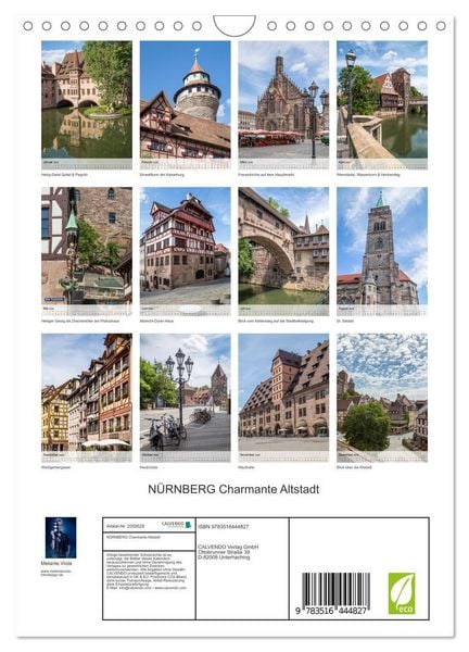 Produktbild: N&Uuml;RNBERG Charmante Altstadt (Wandkalender 2026 DIN A4 hoch), CALVENDO Monatskalender