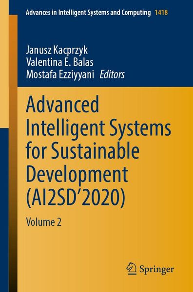 Produktbild: Advanced Intelligent Systems for Sustainable Development (AI2SD'2020)