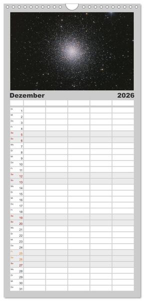 Produktbild: Familienplaner 2026 - Deep-Sky Fotografie mit 5 Spalten (Wandkalender, 21 x 45 cm) CALVENDO