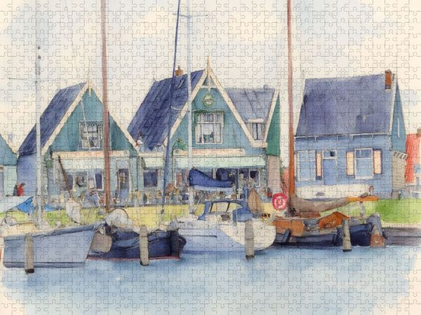 Produktbild: CALVENDO Puzzle Hafen Marken | 1000 Teile Lege-Gr&ouml;&szlig;e 64x48cm Foto-Puzzle f&uuml;r gl&uuml;ckliche Stunden