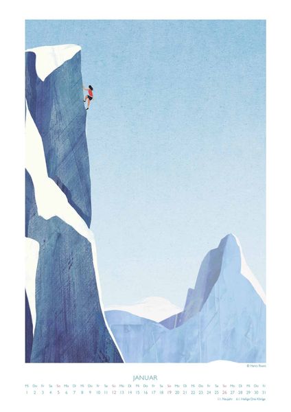 'Feeling Nature 2025 - Outdoor-Illustrationen von Henry Rivers - Kalender von DUMONT- Wand 