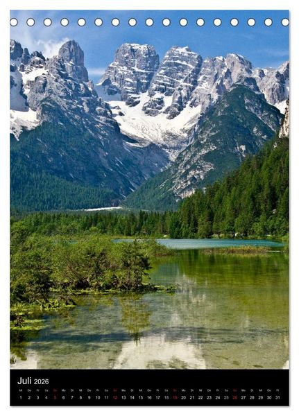 Produktbild: Dolomiten &ndash; Eine Gipfelparade (Tischkalender 2026 DIN A5 hoch), CALVENDO Monatskalender