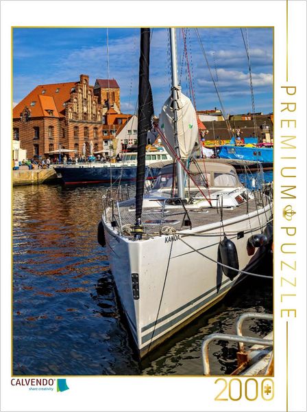 CALVENDO Puzzle Yachten im Wismarer Alten Hafen | 2000 Teile Lege-Größe 90x67cm Foto-Puzzle für glückliche Stunden