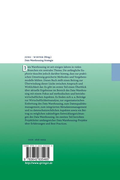 Produktbild: Data Warehousing Strategie