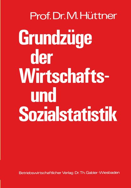 Produktbild: Grundz&uuml;ge der Wirtschafts- und Sozialstatistik